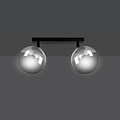 Emibig Emibig Imatra Double 2L schwarz mit Rauchglasbirnen 2x E14 - Skandinavisches Design für jeden Raum