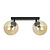 Ampoules Imatra double ronde 2L verre noir et ambré 2x E14