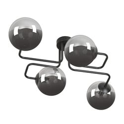 Emibig Kangasala playful 4L ceiling lamp black with smoked glass bulbs E14
