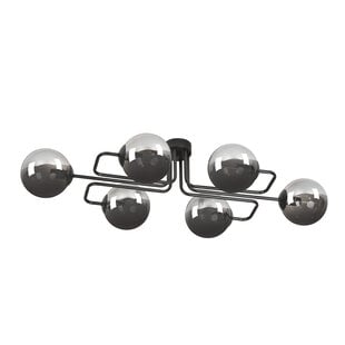 Emibig Kangasala playful 6L ceiling lamp black with smoked glass bulbs E14