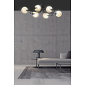 Kangasala speciale 6L plafondlamp zwart met amberkleurige bollen E14