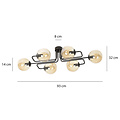 Emibig Emibig Kangasala special 6L ceiling lamp black with amber bulbs E14 - Create a warm atmosphere in your home