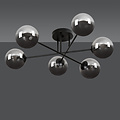 Emibig Emibig Kangasala round playful 6L ceiling lamp black with smoked glass bulbs E14 - Perfect for creating a cozy atmosphere in any room