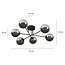 Emibig Emibig Kangasala round playful 6L ceiling lamp black with smoked glass bulbs E14 - Perfect for creating a cozy atmosphere in any room