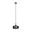 Emibig Emibig Vihti 1L pendellamp zwart met hout accent - Perfecte verlichting voor elke ruimte