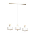 Emibig Emibig Vihti white with wooden long hanging lamp 3L 3x E27 - Ideal for creating a warm atmosphere in your home