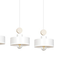 Emibig Emibig Vihti blanche avec lampe suspendue en bois 3L 3x E27 - Idéale pour créer une atmosphère chaleureuse chez vous