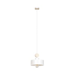 Emibig Vihti 1L white with wood pendant lamp 1x E27
