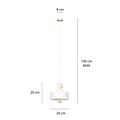 Emibig Emibig Vihti 1L blanc avec lampe suspendue en bois 1x E27 - Idéal pour un intérieur moderne