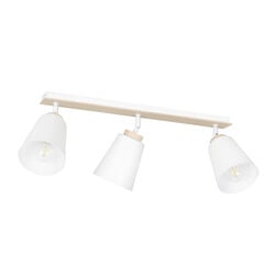Emibig Salo 3L lámpara de techo blanca y madera 3x E27