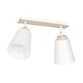 Emibig Emibig Salo 2L lámpara de techo blanca y madera 2x E27 - Iluminación ideal para cualquier habitación