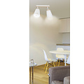 Salo 2L white ceiling lamp white and wood 2x E27