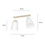Salo 2L white ceiling lamp white and wood 2x E27