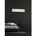 Raisio hanglamp hout met zwart binnenin 2x E27