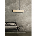Raisio hanglamp hout met zwart binnenin 2x E27