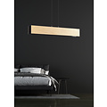 Emibig Emibig Raisio lange hanglamp hout met zwart binnenin 3x E27 - Perfect voor sfeervolle verlichting in elke ruimte