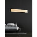 Emibig Emibig Raisio long hanging lamp wood with black interior 3x E27 - Ideal for creating a cozy atmosphere in any room