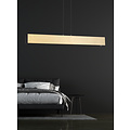 Lampe à suspension Raisio XXL bois avec intérieur noir 4x E27