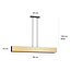 Raisio XXL hanging lamp wood with black interior 4x E27