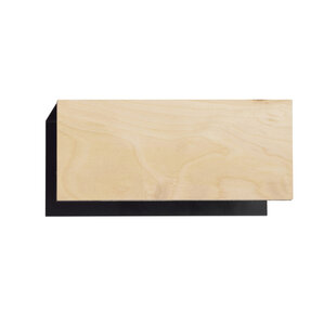 Aplique Raisio madera con interior negro 1x E27