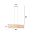 Raisio white hanging lamp wood with white inside 2x E27