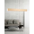 Raisio white XXL hanging lamp wood with white inside 4x E27