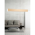Raisio witte XXL hanglamp hout met wit binnenin 4x E27