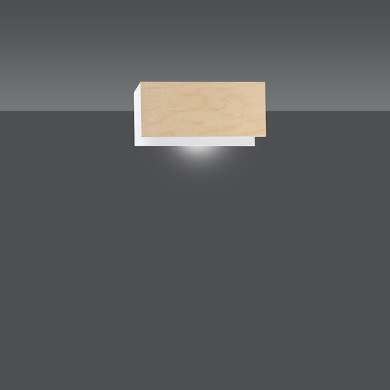 Aplique madera Raisio con blanco 1x E27