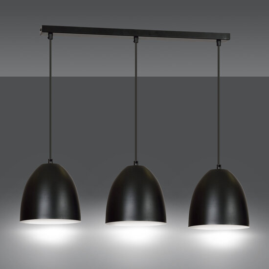Emibig Emibig Varkaus Triple Black Dome 3x E27 Hängeleuchte innen weiß - Ideal für moderne Innenräume