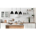 Emibig Emibig Varkaus triple black dome 3x E27 hanging lamp white inside - Ideal for modern interiors