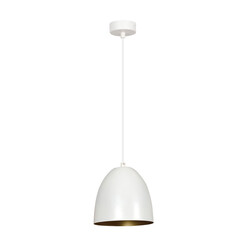 Varkaus white and gold dome 1x E27 hanging lamp