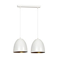 Emibig Emibig Varkaus wit en goud dubbele koepel 2x E27 hanglamp - Perfecte verlichting voor elke ruimte