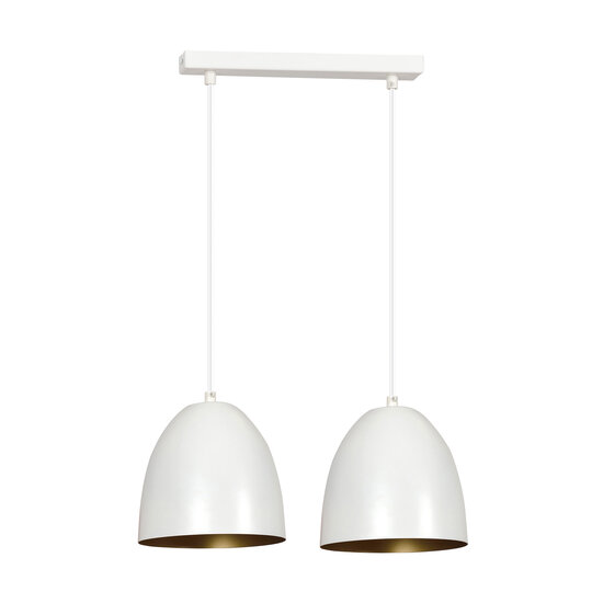 Emibig Emibig Varkaus white and gold double dome 2x E27 hanging lamp - Perfect lighting for any space