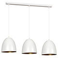 Emibig Emibig Varkaus lampe suspendue triple dôme blanc et or 3x E27 - Idéale pour un design scandinave moderne dans votre intérieur