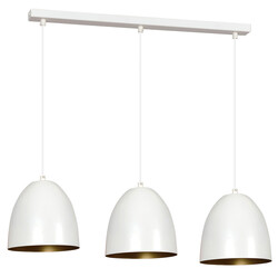 Emibig Varkaus white and gold triple dome 3x E27 hanging lamp