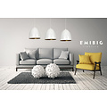 Emibig Emibig Varkaus white and gold triple dome 3x E27 hanging lamp - Ideal for modern Scandinavian design in your home