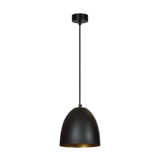 Emibig Emibig Varkaus black and gold dome 1x E27 hanging lamp - Perfect for creating a cozy atmosphere in your living space