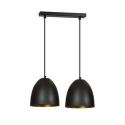 Emibig Varkaus black and gold double dome 2x E27 hanging lamp