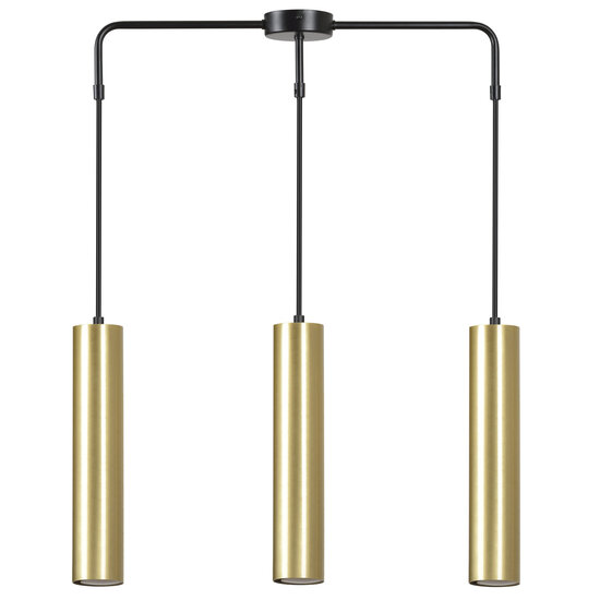 Emibig Emibig Porvoo long 3L black and gold hanging lamp long tubes 3x GU10 - Ideal for stylish lighting in any space