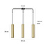 Porvoo long 3L black and gold hanging lamp long tubes 3x GU10