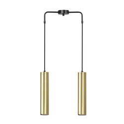 Emibig Porvoo 2L black and gold hanging lamp long tubes 2x GU10