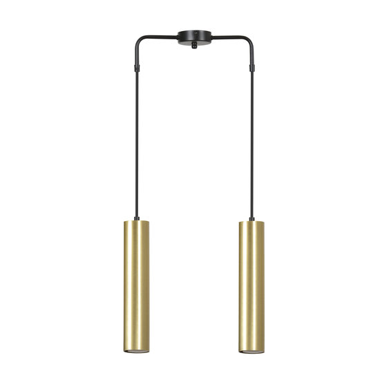 Emibig Emibig Porvoo 2L lámpara colgante negra y dorada tubos largos 2x GU10 - Iluminación elegante para cualquier espacio