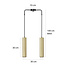 Emibig Emibig Porvoo 2L lámpara colgante negra y dorada tubos largos 2x GU10 - Iluminación elegante para cualquier espacio