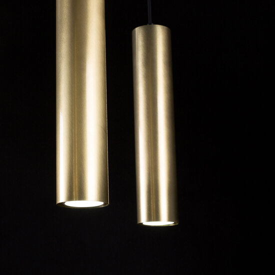 Emibig Emibig Porvoo 2L schwarz-goldene Hängelampe mit langen Röhren 2x GU10 - Stilvolle Beleuchtung für jeden Raum