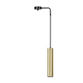Emibig Emibig Porvoo 1L zwart en goud hanglamp lange koker 1x GU10 - Perfect voor moderne interieurs