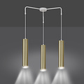 Emibig Emibig Porvoo wit en goud compacte 3L hanglamp lange kokers 3x GU10 - Perfecte verlichting voor elke ruimte