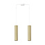 Porvoo 2L suspension blanche et dorée tubes longs 2x GU10