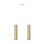 Porvoo 2L white and gold hanging lamp long tubes 2x GU10