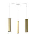 Emibig Emibig Porvoo white with gold long 3L hanging lamp long tubes 3x GU10 - Sleek lighting for any space