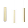 Emibig Emibig Porvoo wit met gouden lange 3L hanglamp lange kokers 3x GU10 - Strakke verlichting voor elke ruimte